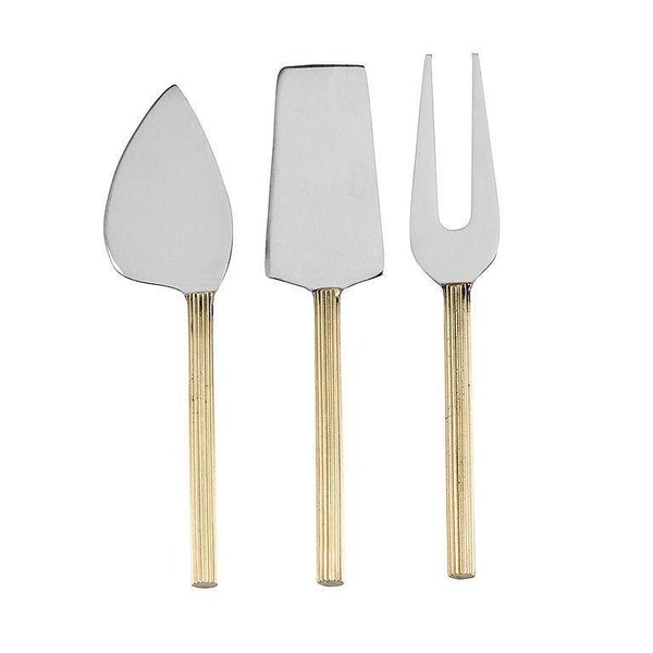ABBOTT Rib Handle - Set of 3 Cheese Knives