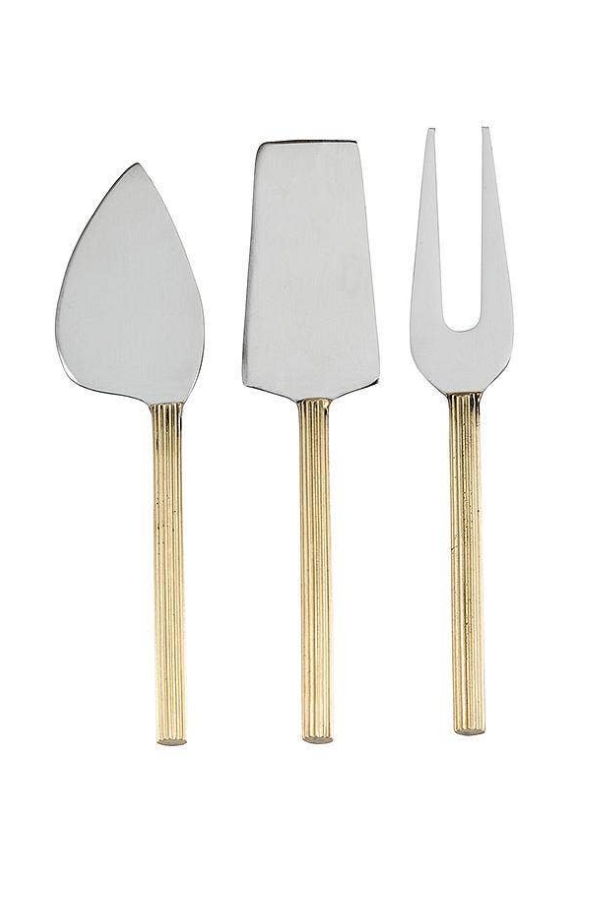 ABBOTT Rib Handle - Set of 3 Cheese Knives