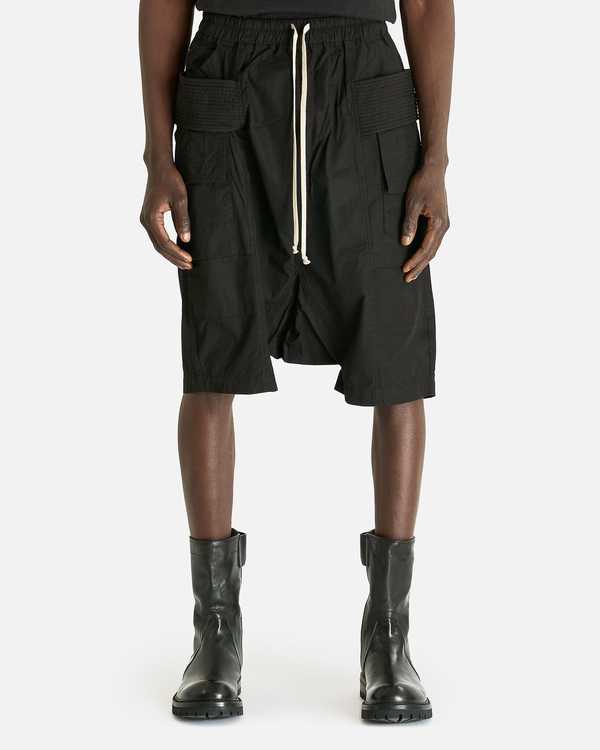Rick Owens Creatch Cargo Pods Shorts - Black