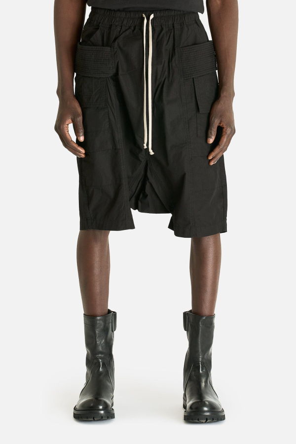 Rick Owens Creatch Cargo Pods Shorts - Black