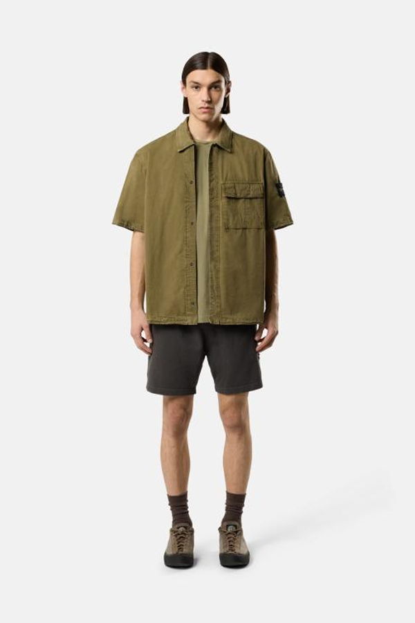 Stone Island Short Shirt - Military Green