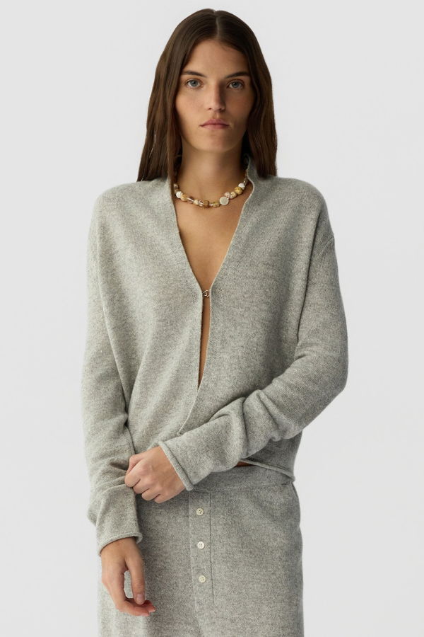 Guest in Residence Stealth Cardigan - Stone
