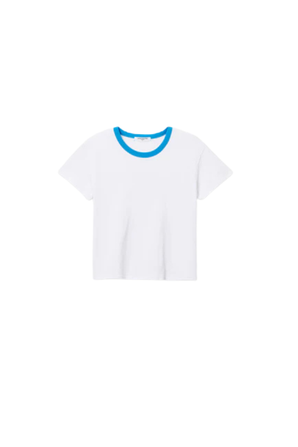 Perfect White Tee Mikayla Travel Stripe Shorts