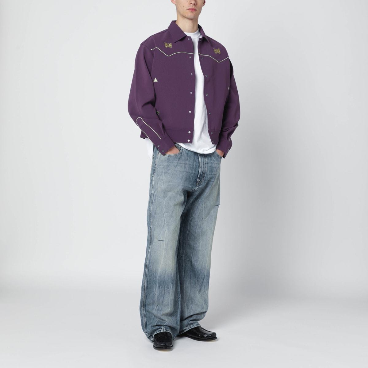 Needles Shirt - Purple - Image 3 of 4