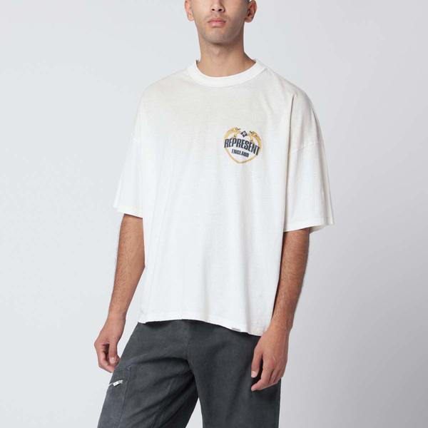 Represent T-Shirt Top - Washed Ecru