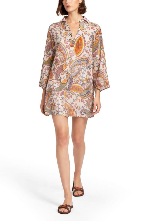 Etro Mini Dress With Paisley Print Dress - Multicolour