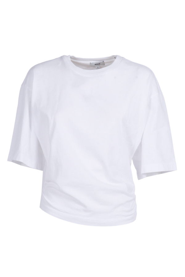 AGOLDE Shari Sculptural Tee - White