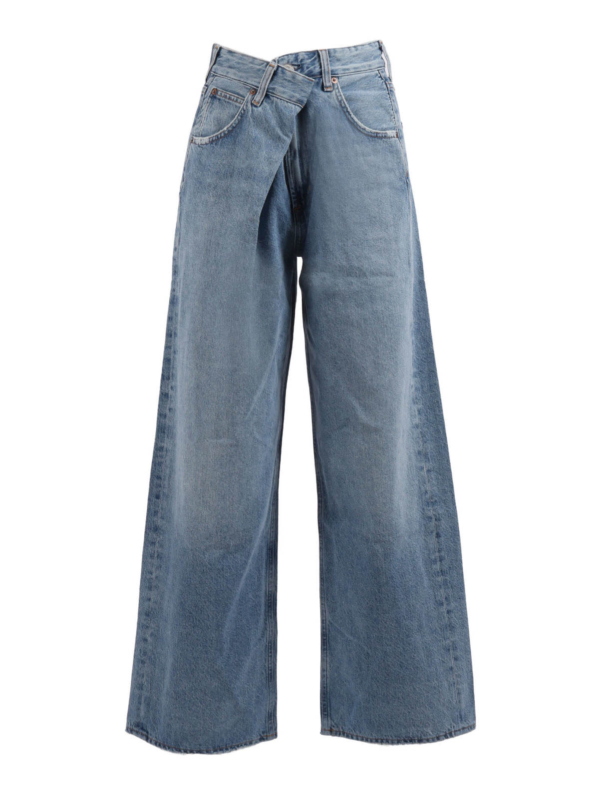 AGOLDE Vana Fold Jeans - Blue - Image 1 of 3