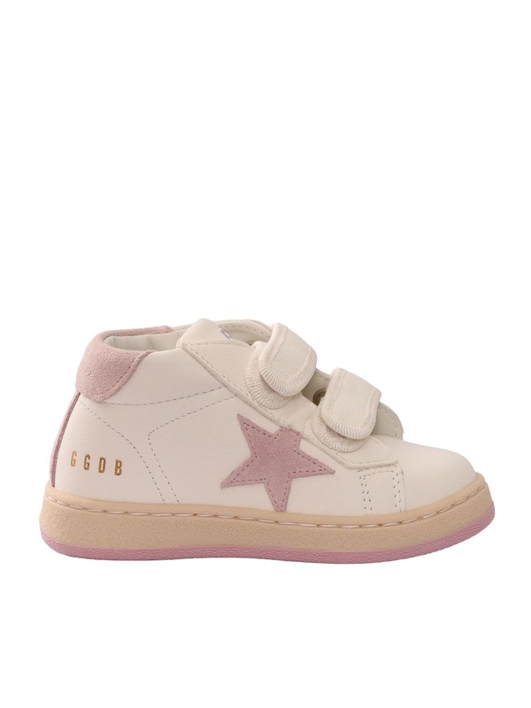 KIDS Golden Goose June Nappa Upper Suede Star And Heel Shoes - White KIDS Golden Goose June Nappa Upper Suede Star And Heel Shoes - White