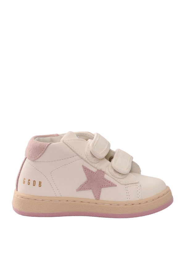 KIDS Golden Goose June Nappa Upper Suede Star And Heel Shoes - White