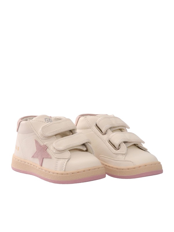 KIDS Golden Goose June Nappa Upper Suede Star And Heel Shoes - White