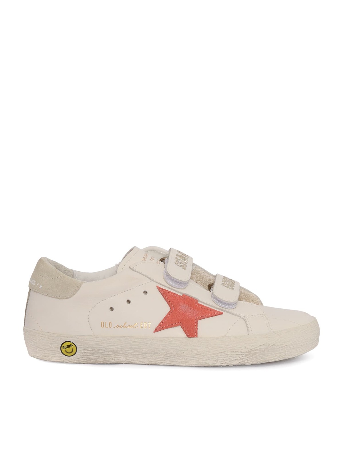 KIDS Golden Goose Old School Leather Upper and Toe Suede Star and Heel Sneakers - Image 1 of 3