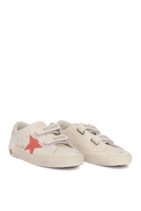 KIDS Golden Goose Old School Leather Upper and Toe Suede Star and Heel Sneakers