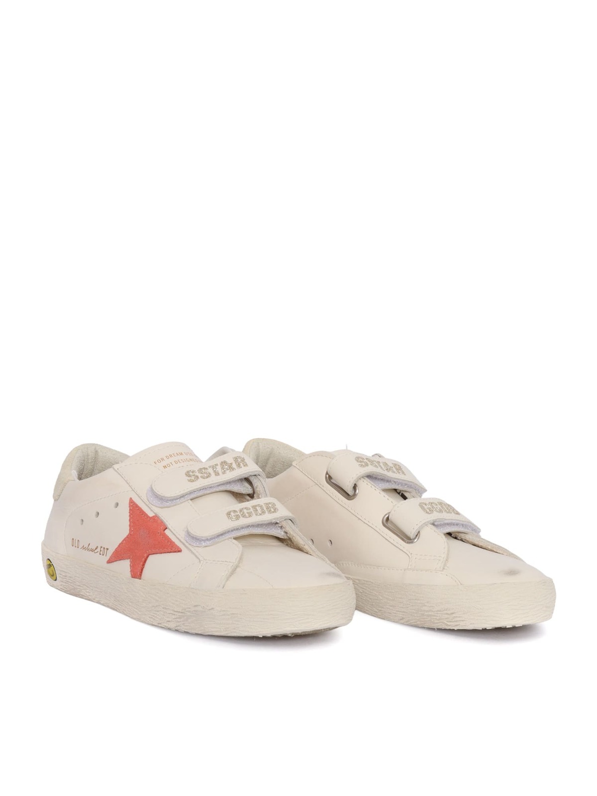 KIDS Golden Goose Old School Leather Upper and Toe Suede Star and Heel Sneakers - Image 2 of 3
