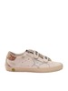KIDS Golden Goose Old School Leather Upper Laminated Star Glitter Heel Suede Spur Shoes - White - Thumbnail 1