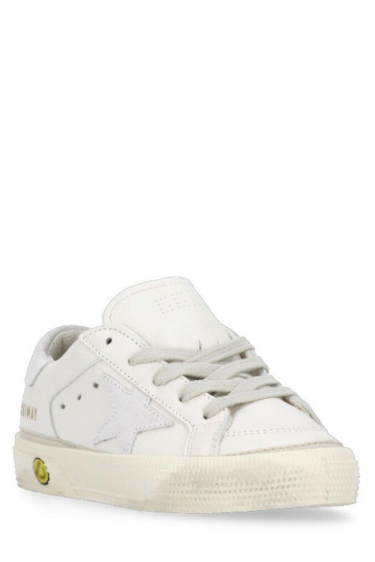 KIDS Golden Goose May Star Patch Sneakers - White - Image 2 of 5