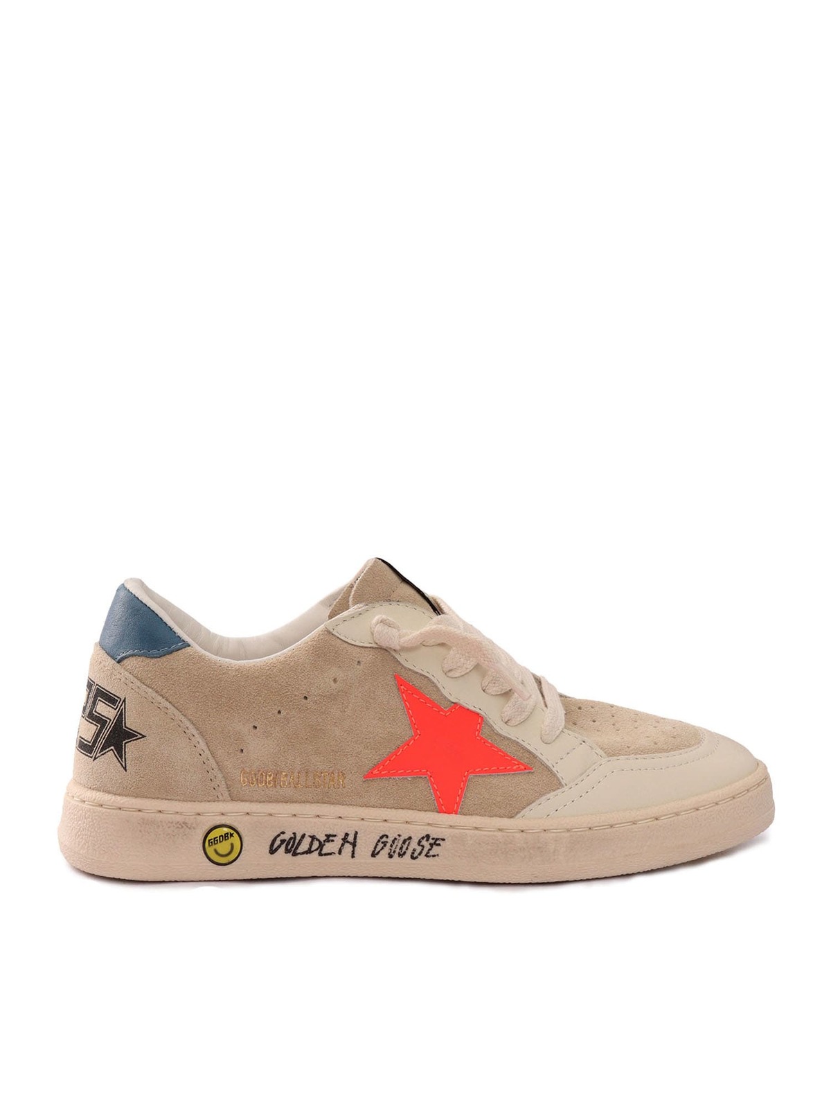 KIDS Golden Goose Ball Star Sneakers - Beige - Image 1 of 3