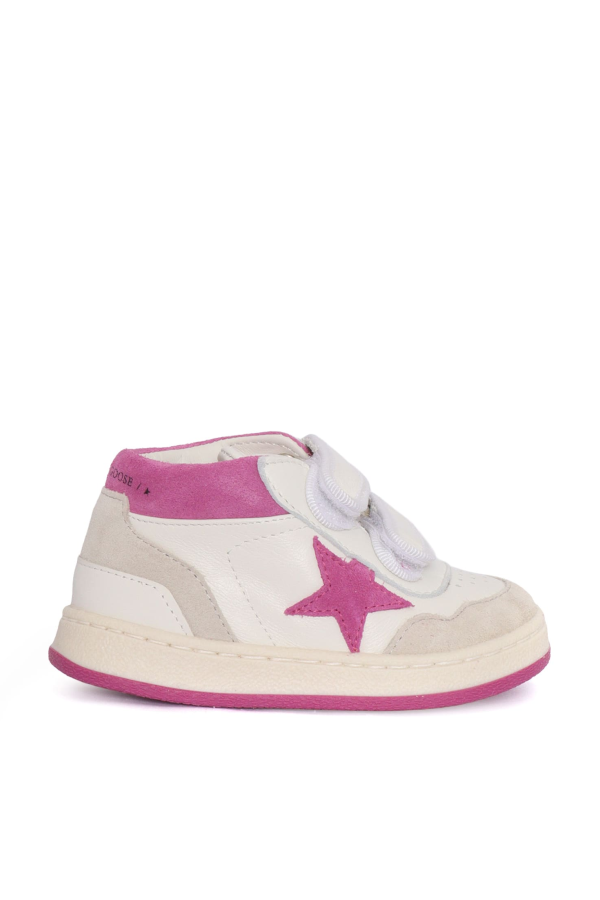 KIDS Golden Goose June Basket Sneakers - White