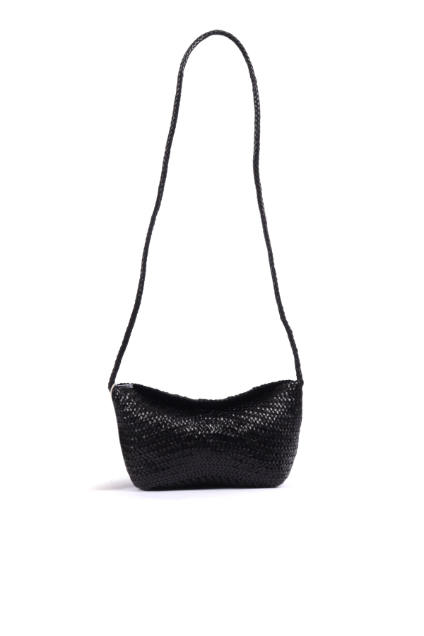 Dragon Diffusion Corsina Diagonal Weave Shoulder Bag - Black