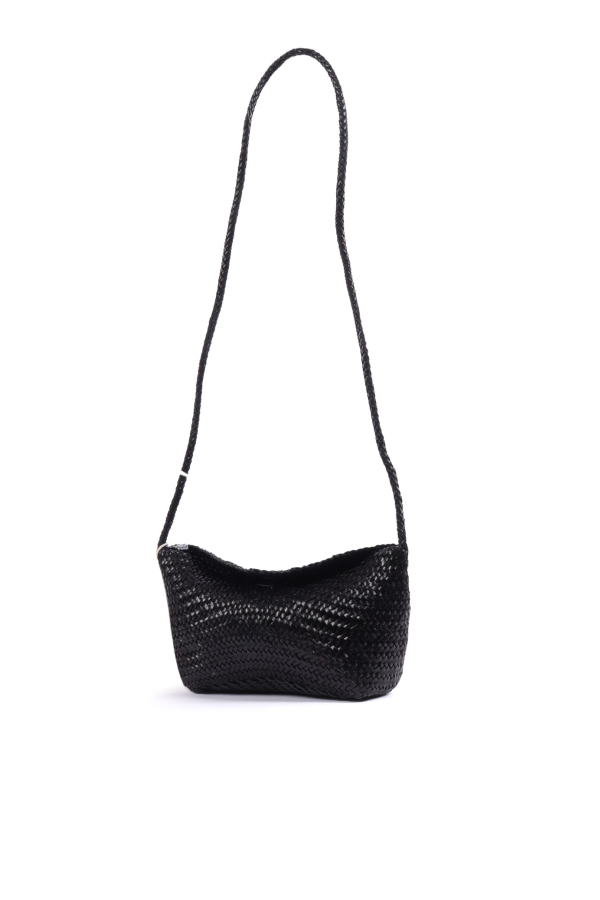 Dragon Diffusion Corsina Diagonal Weave Shoulder Bag - Black