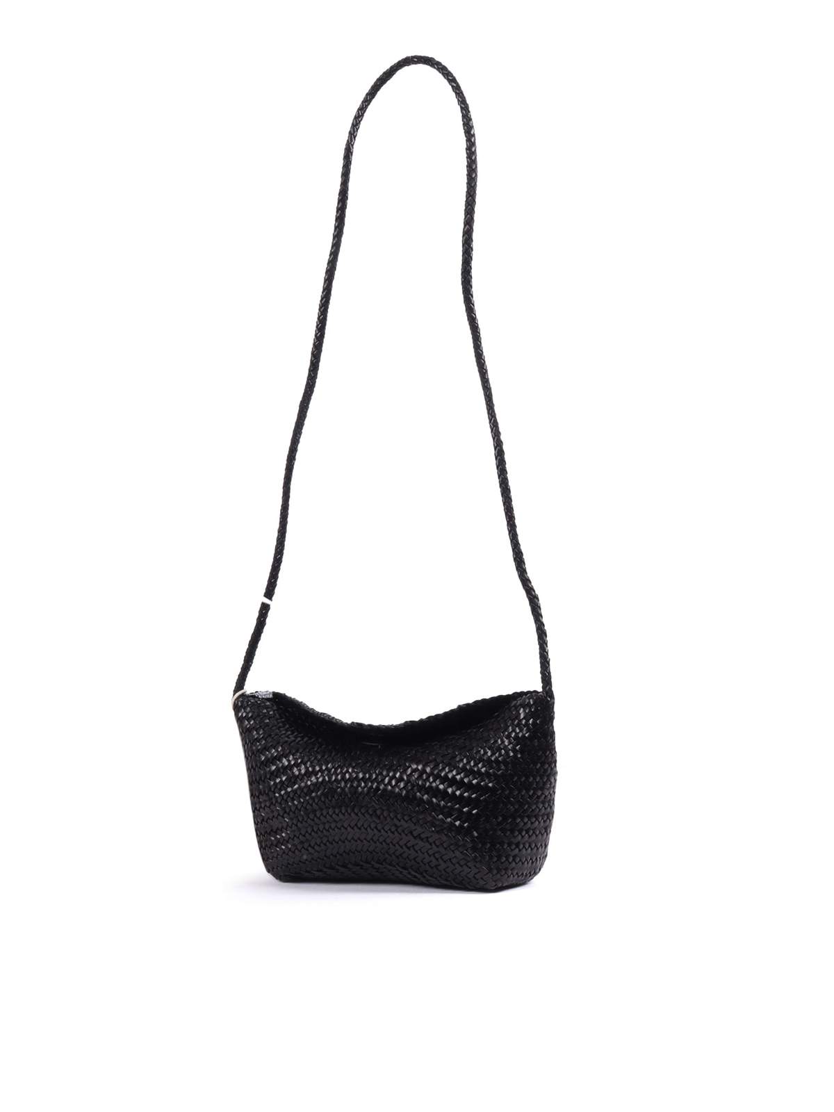 Dragon Diffusion Corsina Diagonal Weave Shoulder Bag - Black - Image 2 of 3