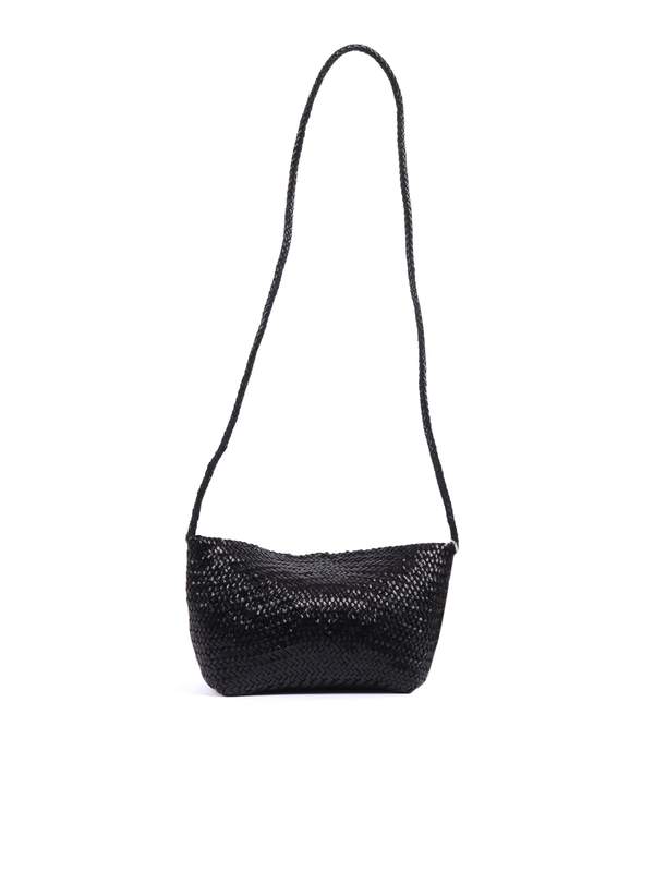 Dragon Diffusion Corsina Diagonal Weave Shoulder Bag - Black