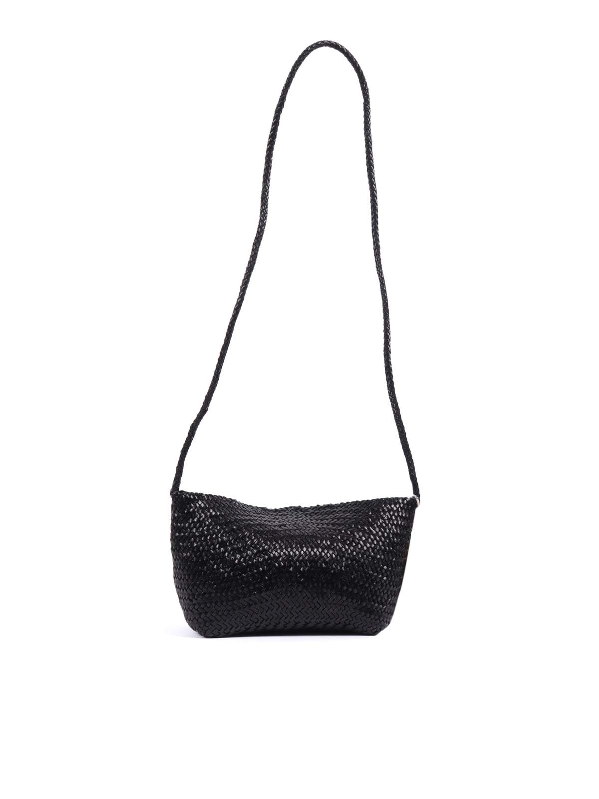 Dragon Diffusion Corsina Diagonal Weave Shoulder Bag - Black - Image 3 of 3