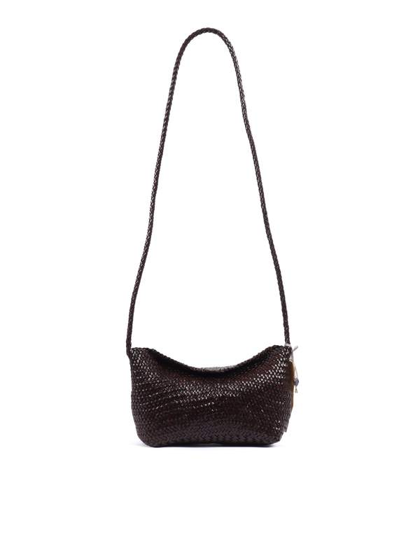 Dragon Diffusion Corsina Diagonal Weave Shoulder Bag - Brown