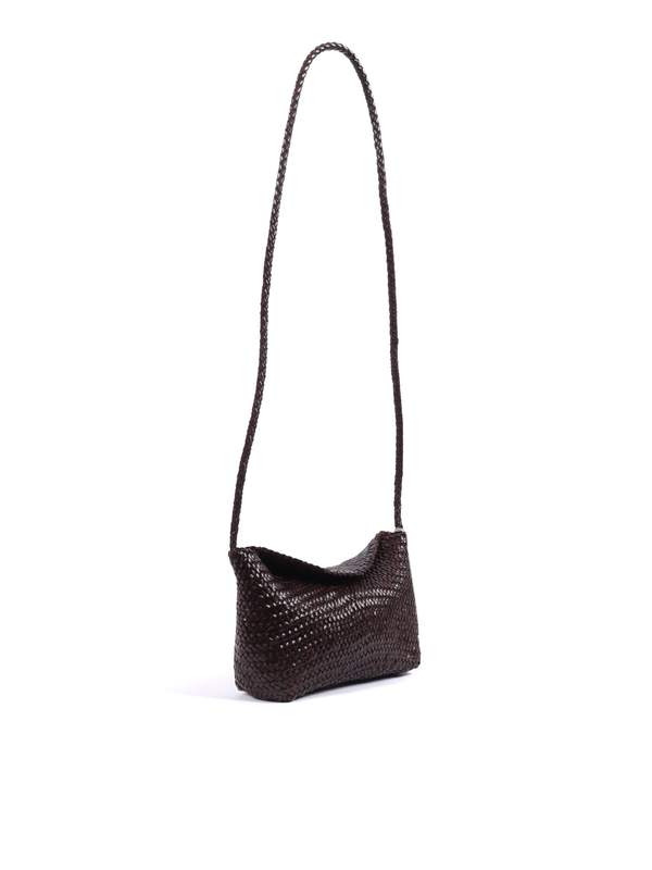 Dragon Diffusion Corsina Diagonal Weave Shoulder Bag - Brown