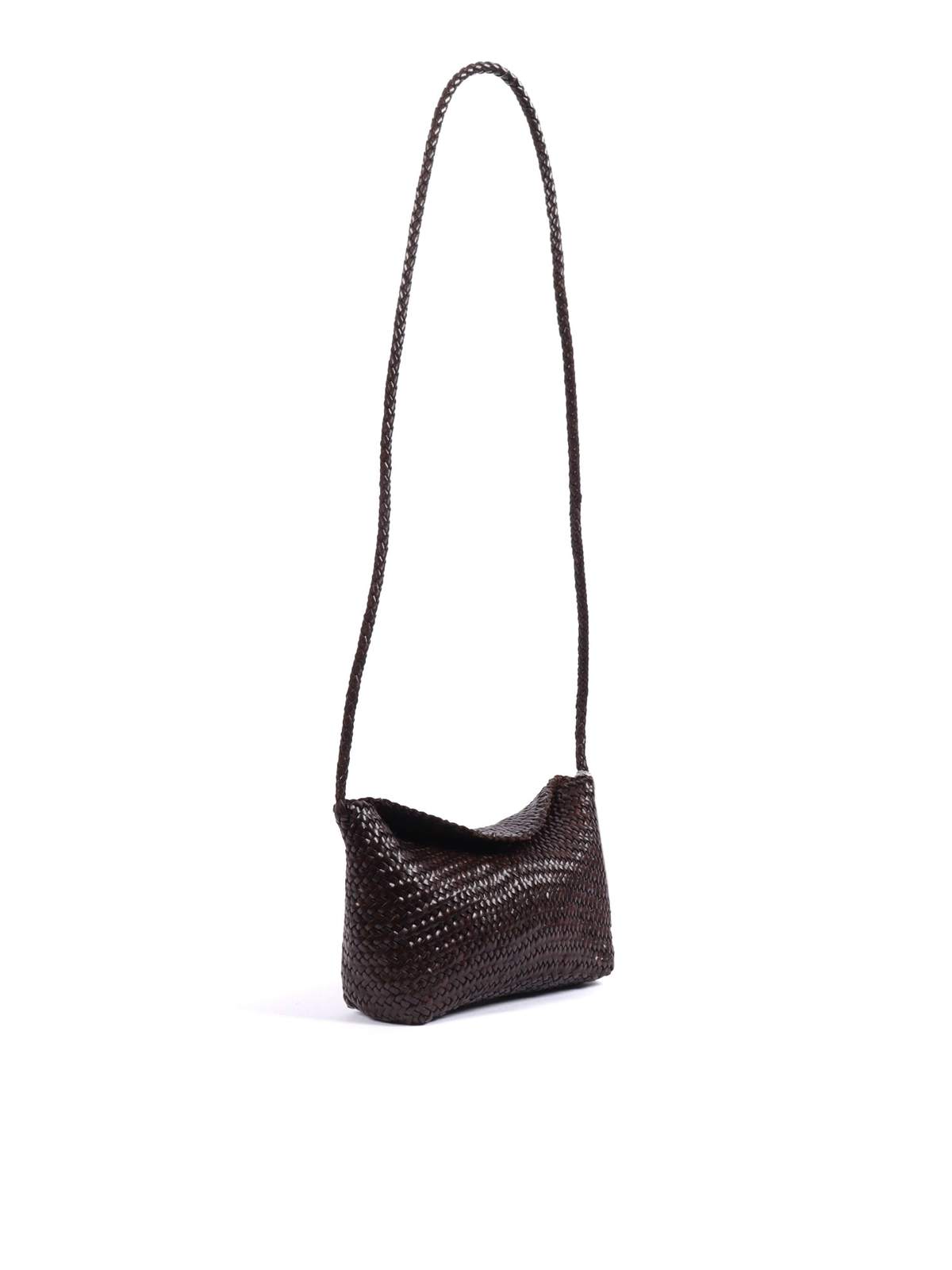 Dragon Diffusion Corsina Diagonal Weave Shoulder Bag - Brown - Image 2 of 3