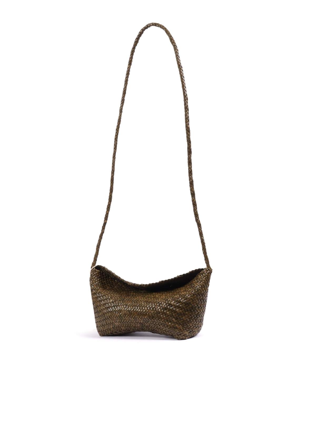 Dragon Diffusion Corsina Diagonal Weave Shoulder Bag - Green - Image 2 of 3