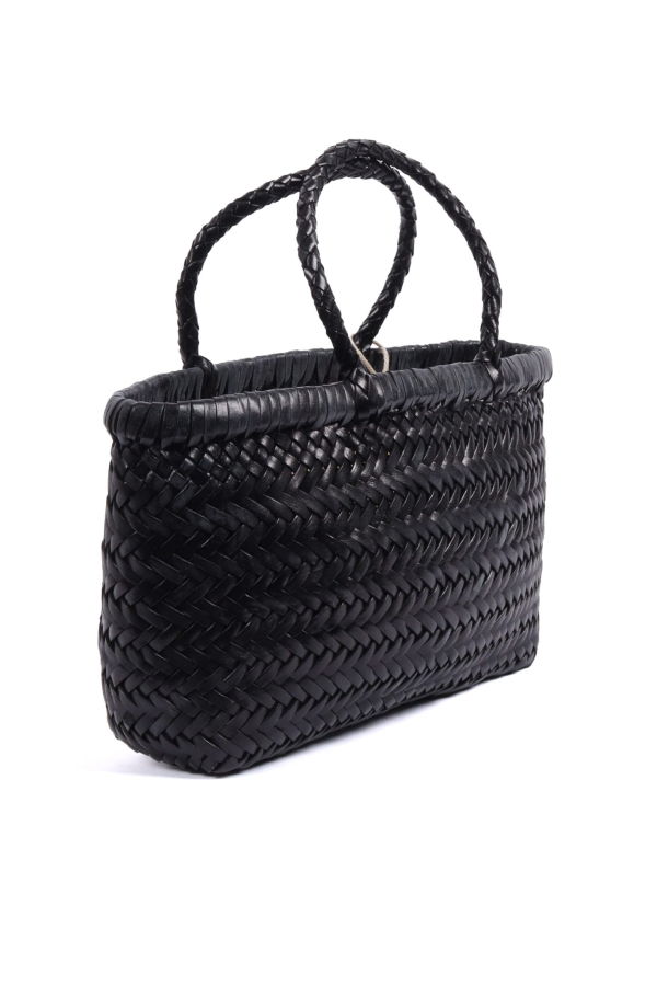 Dragon Diffusion Mini Flat Gora Basket Shoulder Bag - Black