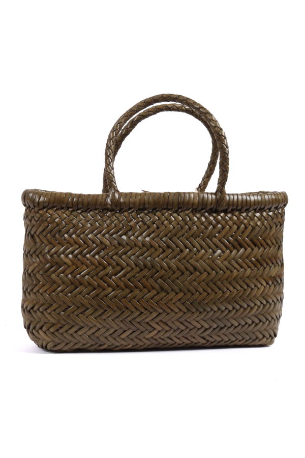 Dragon Diffusion Mini Flat Gora Basket Shoulder Bag - Green