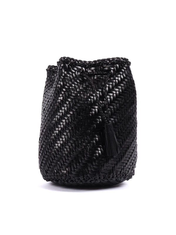 Dragon Diffusion Pompom Double Jump Shoulder Bag - Black