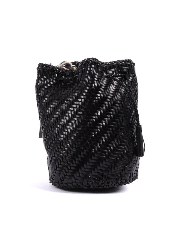 Dragon Diffusion Pompom Double Jump Shoulder Bag - Black