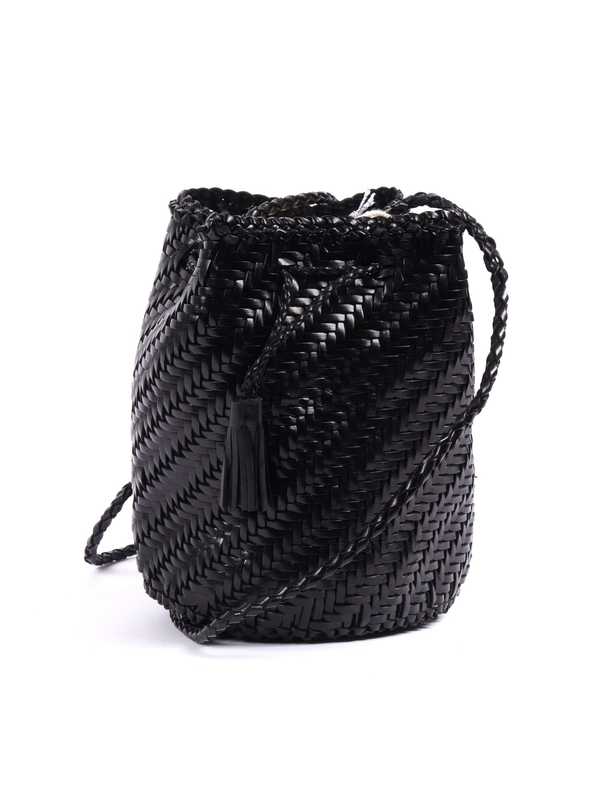 Dragon Diffusion Pompom Double Jump Shoulder Bag - Black