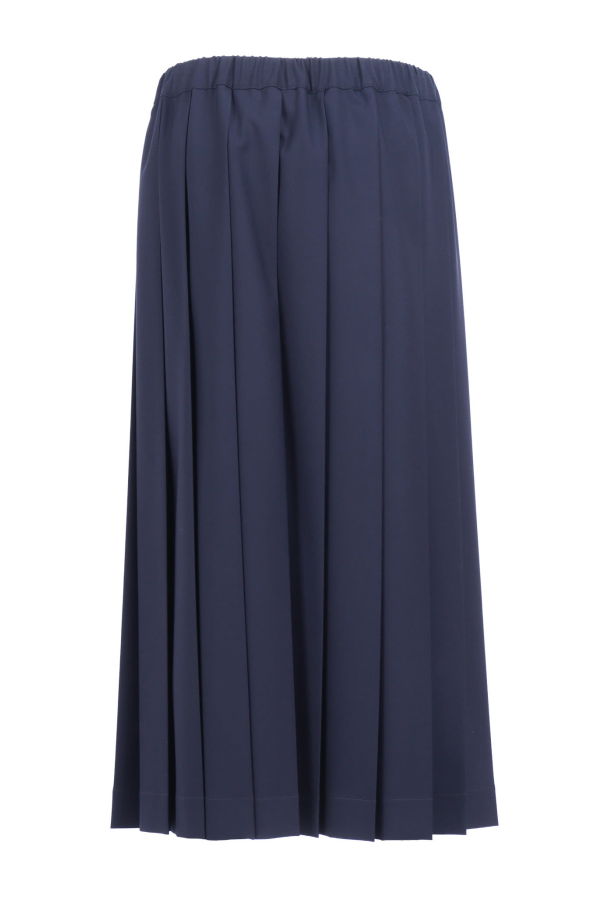 Fabiana Filippi Tech Wool Pleated Skirt With Elastic Waistband - Blue