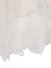 Fabiana Filippi Crepe De Chine Short Sleeve Top With Lace Bottom Band Blouse - White - Thumbnail 3
