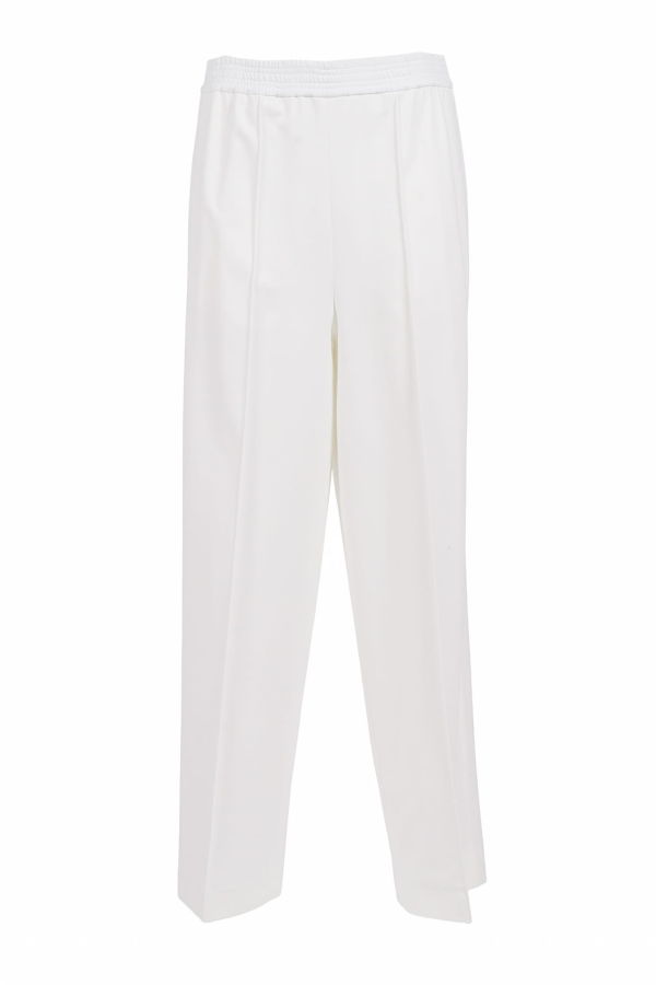 Fabiana Filippi Milano Stitch Jersey Wide Leg Trousers - White