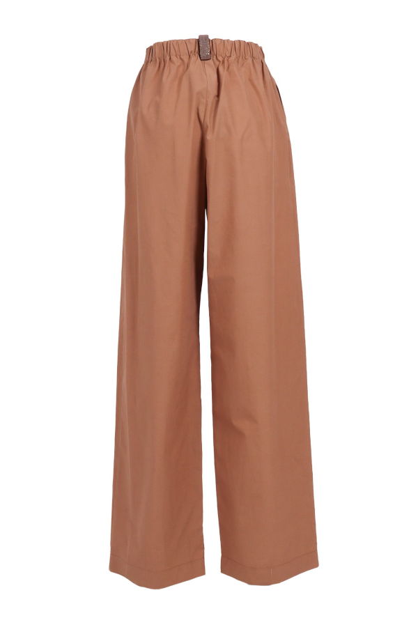 Fabiana Filippi Poplin Pijama Trousers With Elastic Waistband Pants - Beige