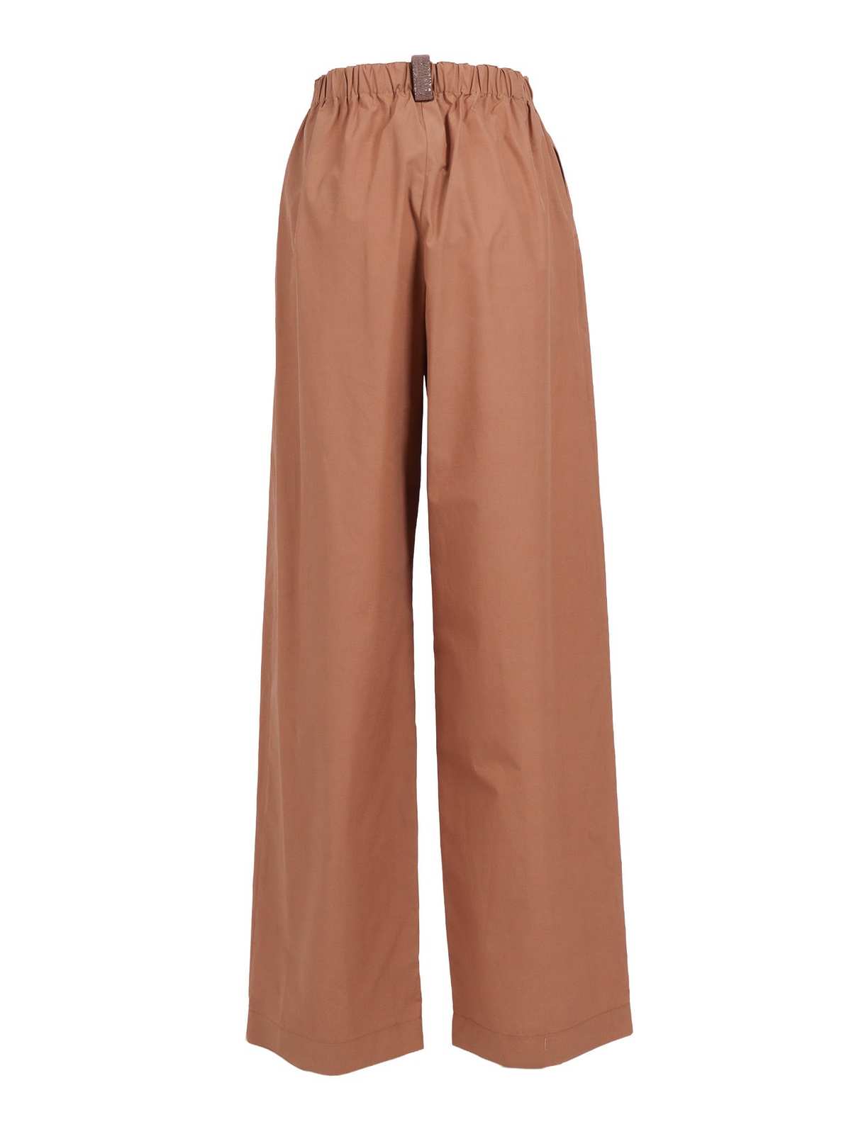 Fabiana Filippi Poplin Pijama Trousers With Elastic Waistband Pants - Beige - Image 2 of 3
