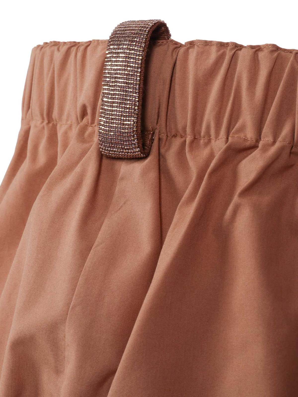 Fabiana Filippi Poplin Pijama Trousers With Elastic Waistband Pants - Beige - Image 3 of 3