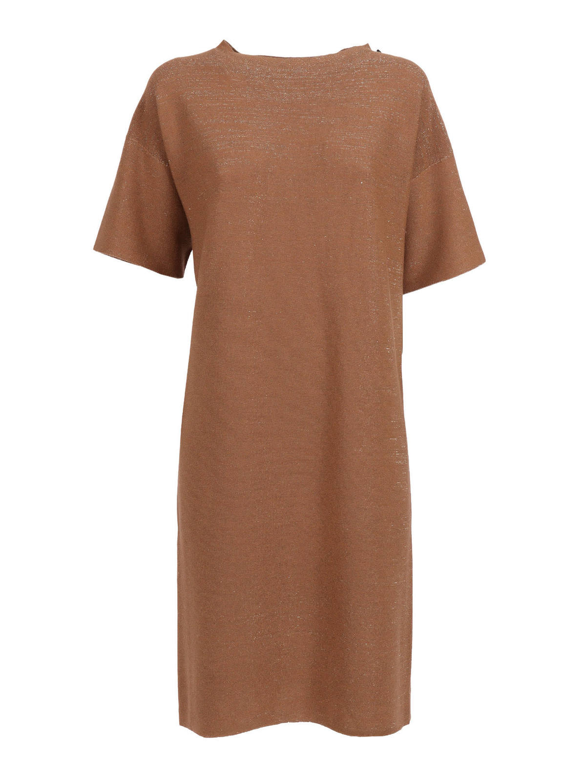 Fabiana Filippi Lurex Cotton Wool Sack Knit Dress - Beige - Image 1 of 3