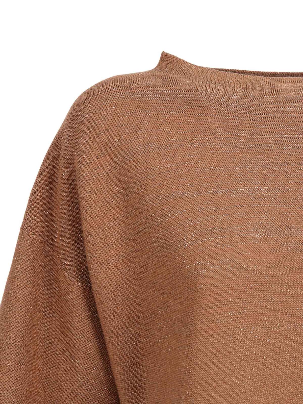 Fabiana Filippi Lurex Cotton Wool Sack Knit Dress - Beige - Image 3 of 3