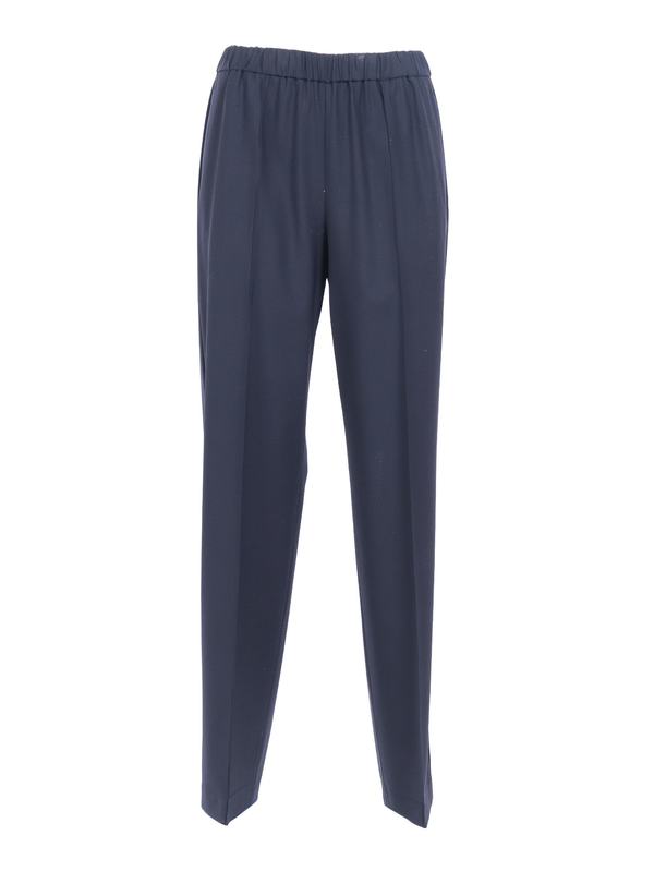 Fabiana Filippi Bistretch Wool Jogging Trousers With Filo Diamante Pants - Blue