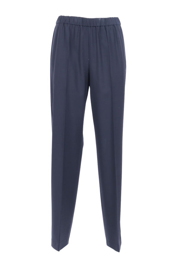 Fabiana Filippi Bistretch Wool Jogging Trousers With Filo Diamante Pants - Blue