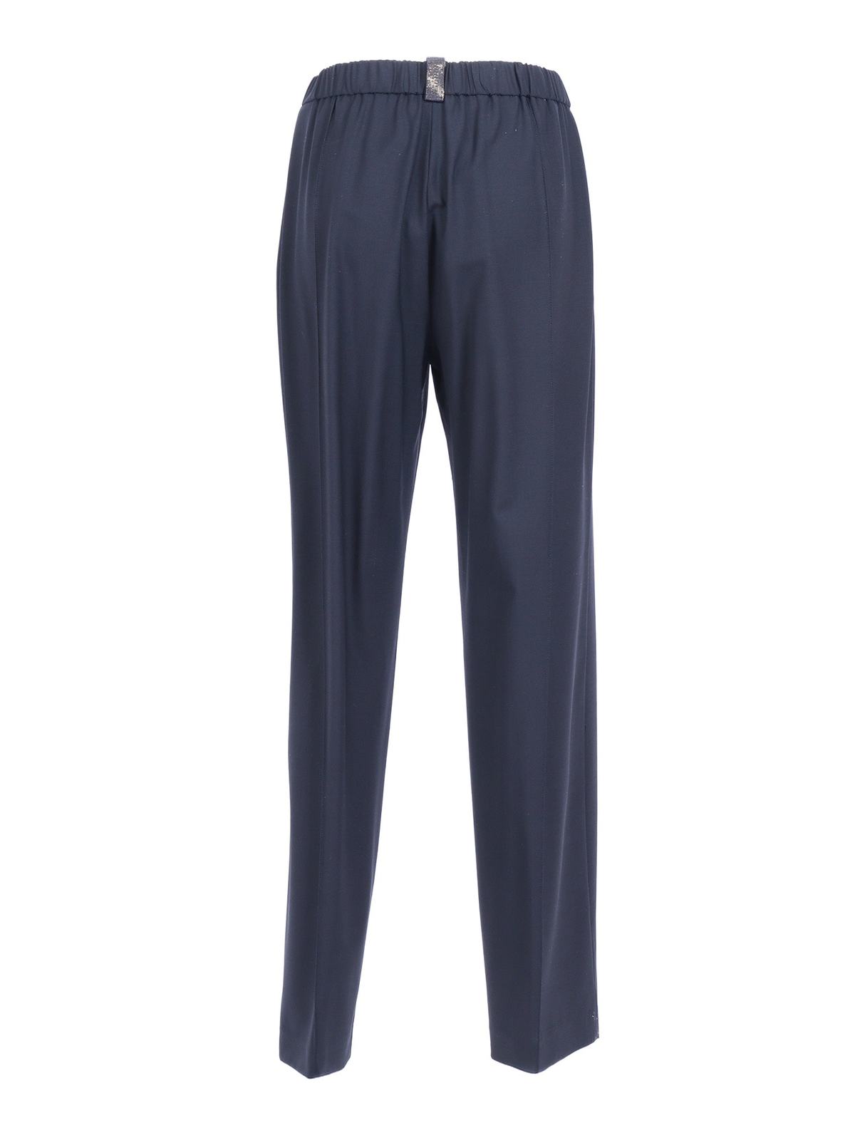 Fabiana Filippi Bistretch Wool Jogging Trousers With Filo Diamante Pants - Blue - Image 2 of 3