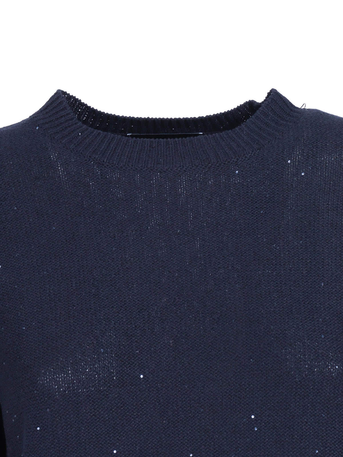 Fabiana Filippi Sequin Short Sleeve Crew Neck Sweater - Blue - Image 3 of 3