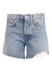 AGOLDE Parker Long Loose Fit Vintage Shorts - Blue - Thumbnail 1