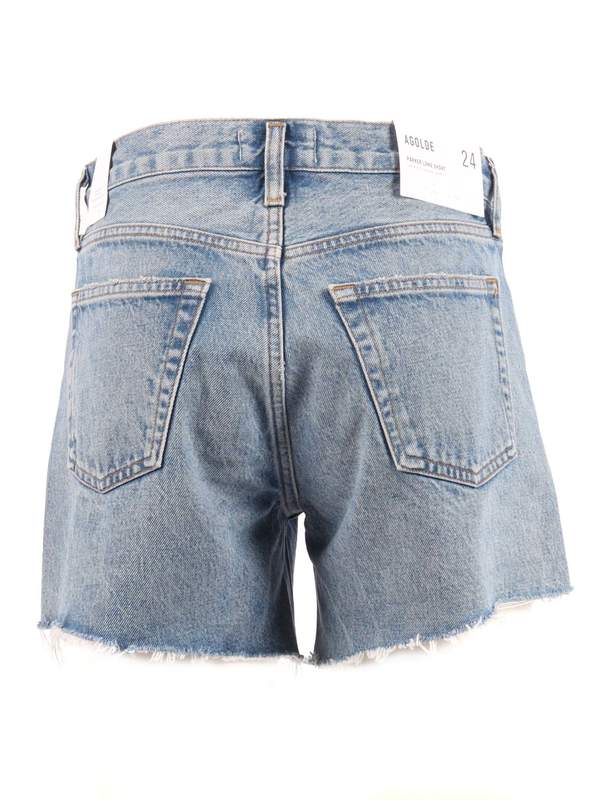 AGOLDE Parker Long Loose Fit Vintage Shorts - Blue